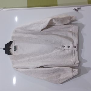 Outer Reef Men's Lg Off Wht Vintage Deep Vneck Heathered Sweatshirt.